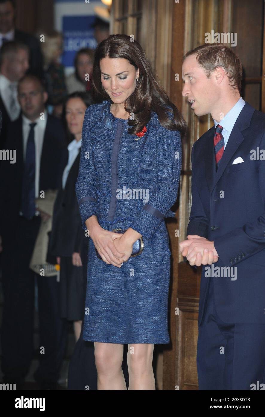 Catherine, duchesse de Cambridge, assiste à une réception au Prince impérial William, duc de Cambridge, et Catherine, duchesse de Cambridge assistent à une réception pour célébrer la course du centenaire Scott-Amundsen au pôle Sud, au Goldsmith's Hall de Londres, le 26 avril 2012. Banque D'Images