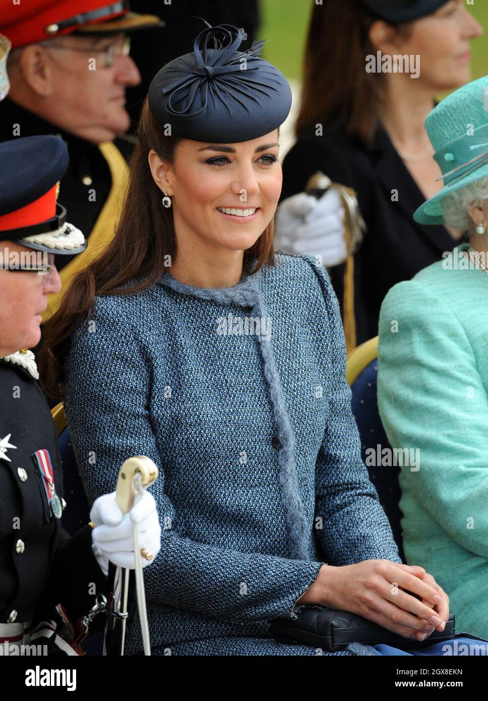 Catherine, Duchesse de Cambridge sourit lorsqu'elle visite Vernon Park lors d'une visite du Jubilé de diamant à Nottingham. Banque D'Images