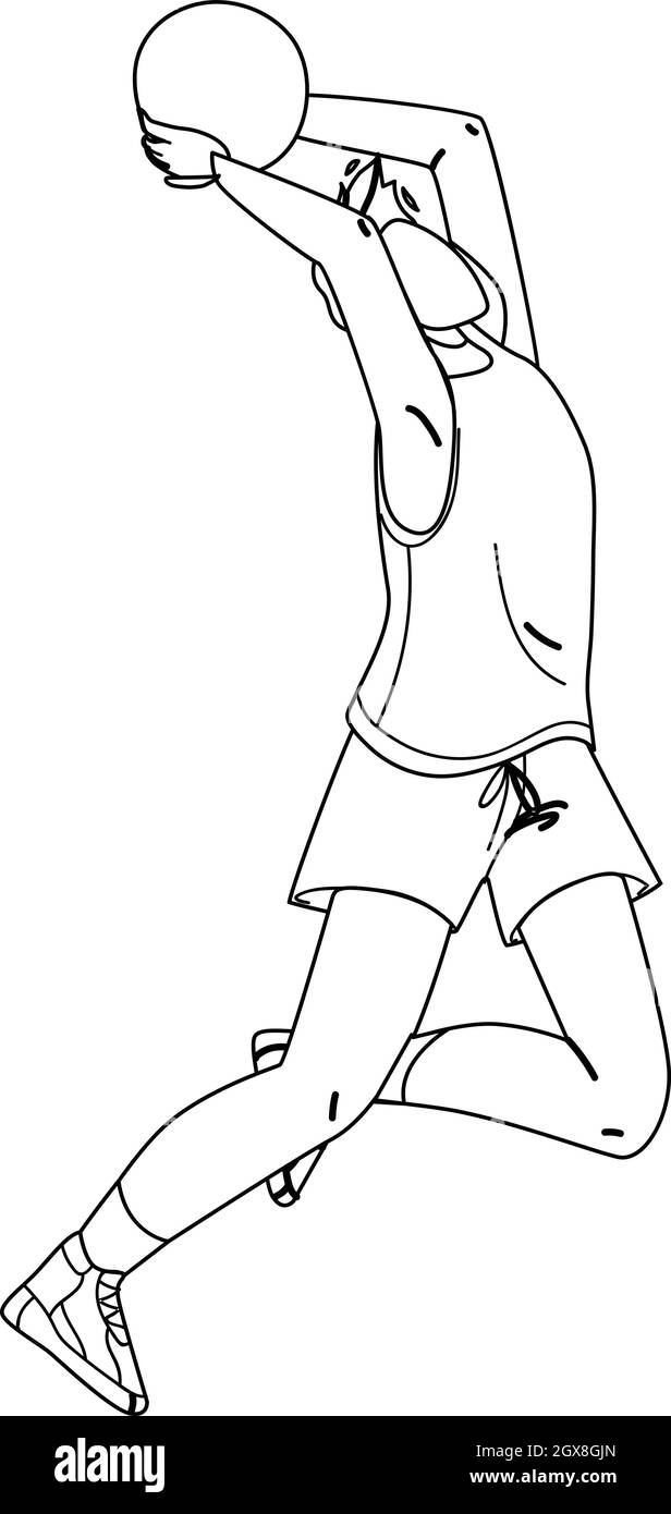 Volley-ball Jump et lancer ball Vector Illustration de Vecteur