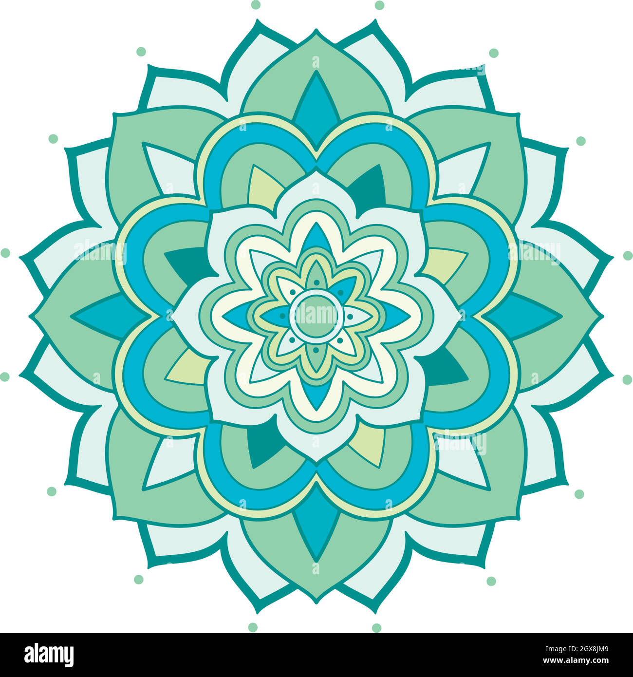 Motifs Mandala sur un arrière-plan isolé Illustration de Vecteur