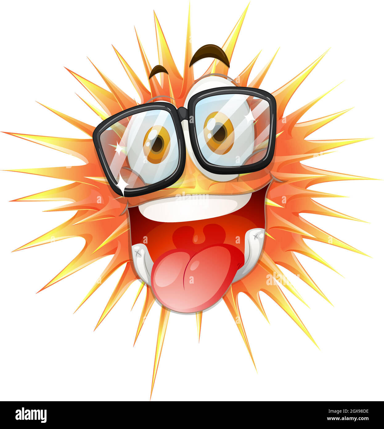 Bonne tête sur le ballon épineux Illustration de Vecteur