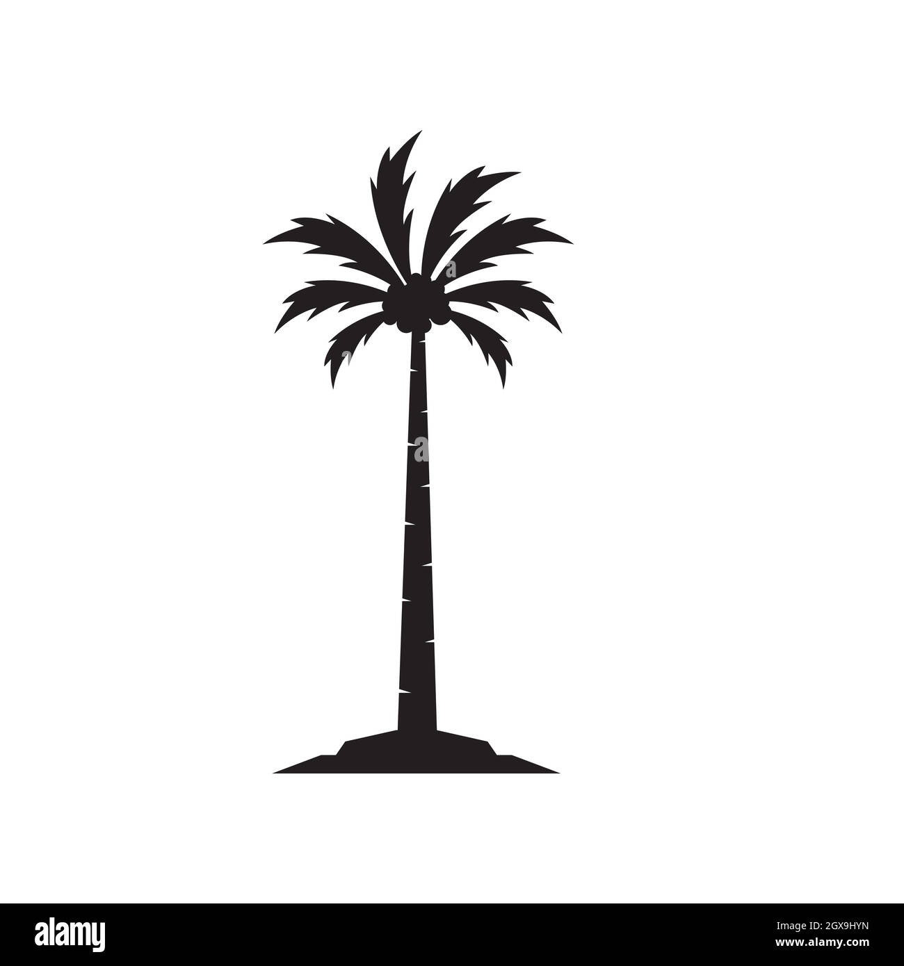 Modèle de logo d'été Palm Tree Illustration de Vecteur