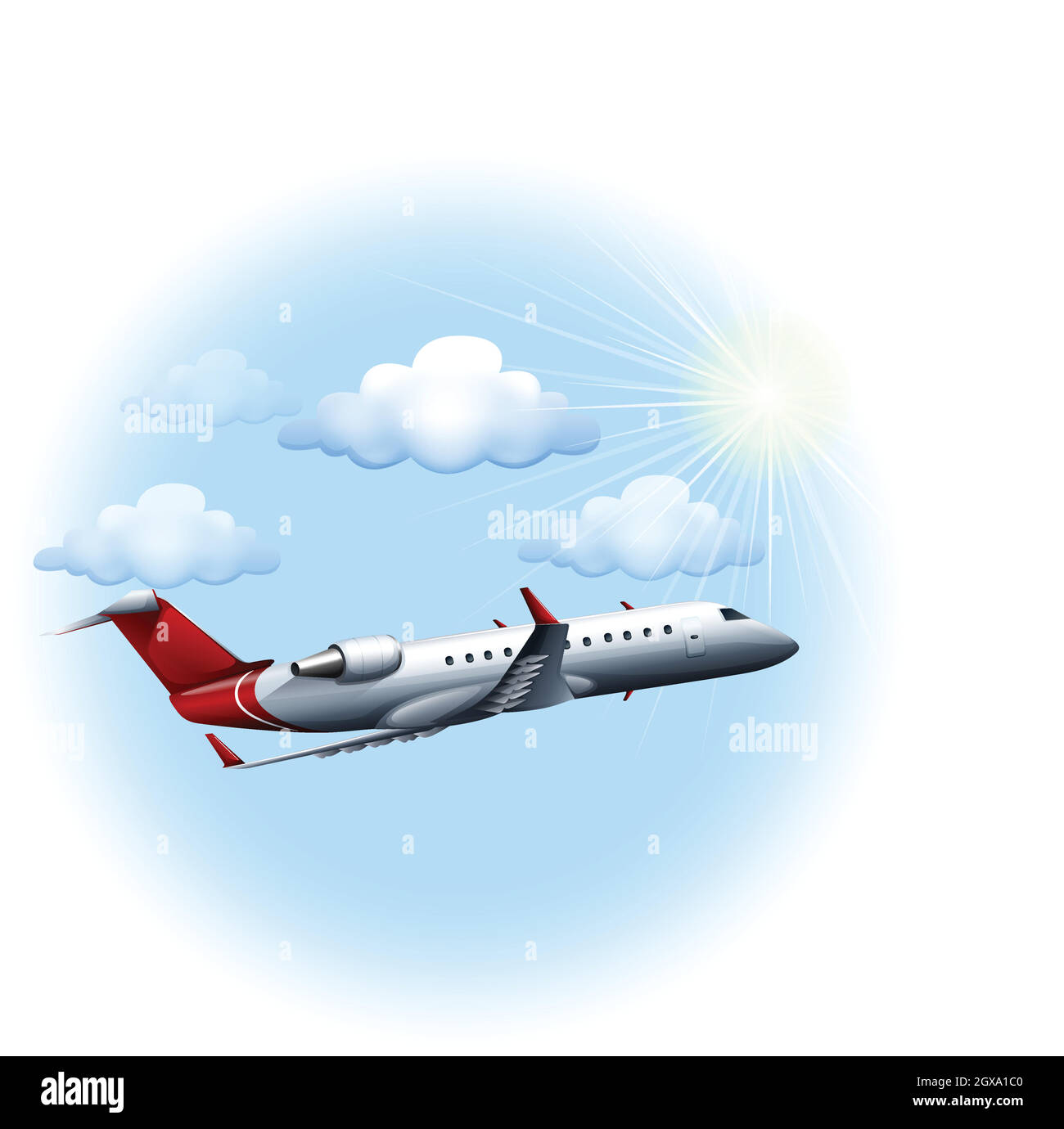 Un avion se déplaçant Illustration de Vecteur