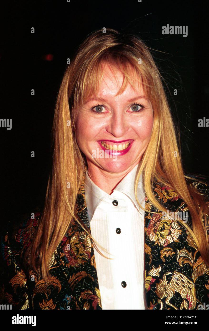 Liza Goddard aux Comedy Awards, 1996.Vue de dessus. Banque D'Images