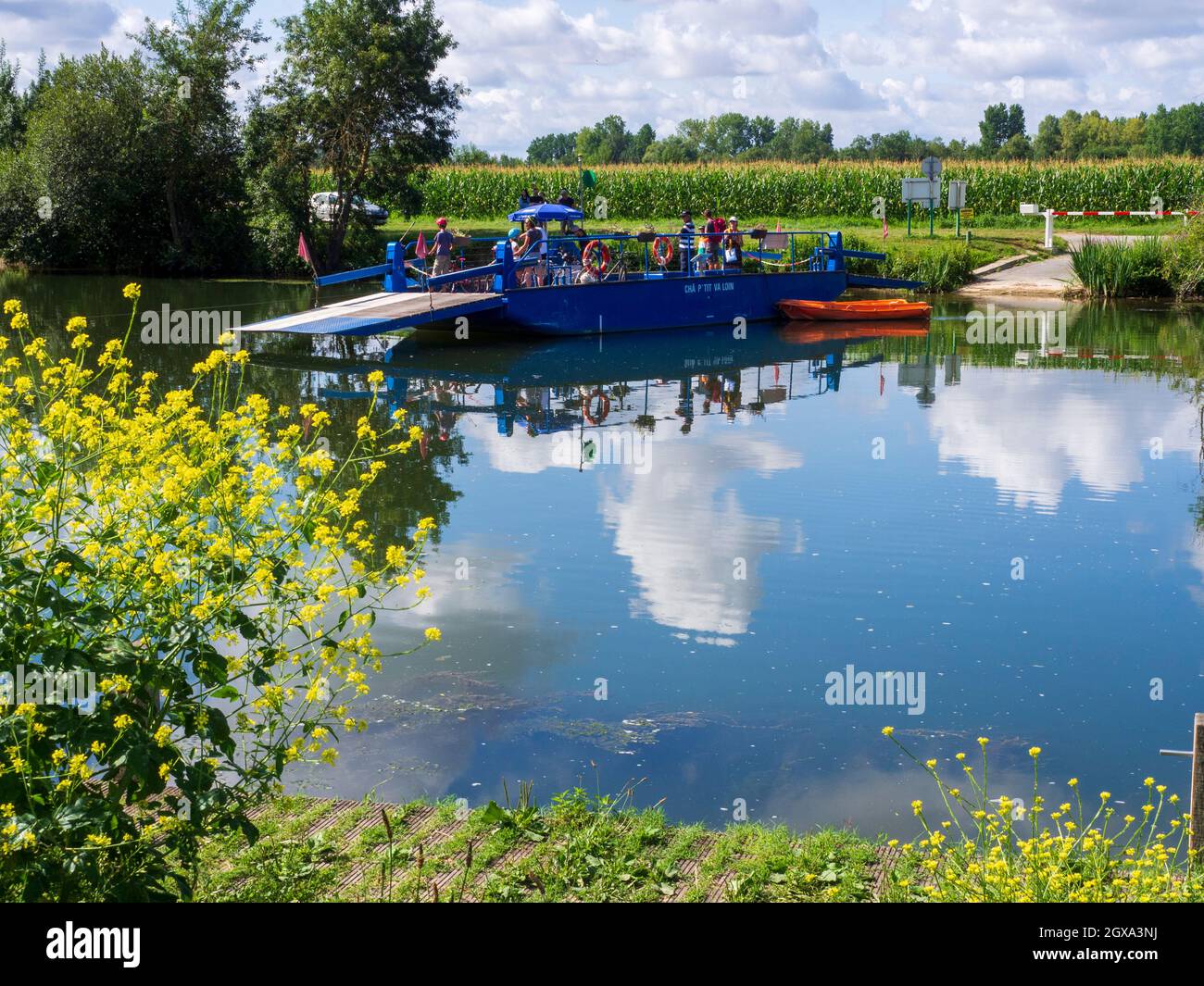 Dernière chaîne de ferry de France à Dompierre-sur-Charente, Charente Maritime, France. Banque D'Images