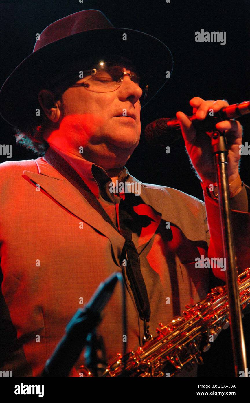 Van Morrison se exécutant en direct à l'Irving Plaza. Banque D'Images