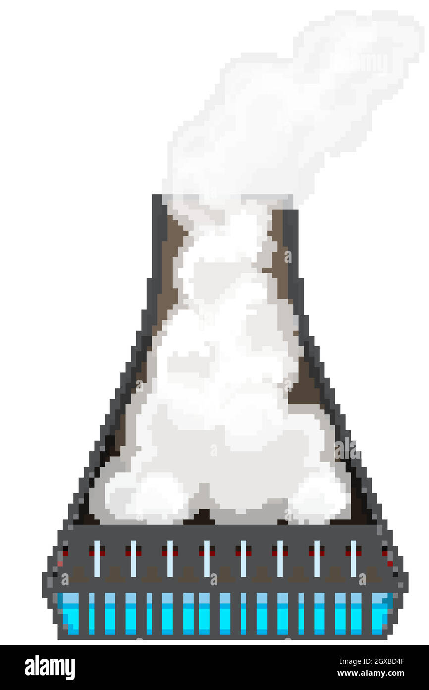 Diagramme montrant la fumée dans la cheminée Illustration de Vecteur