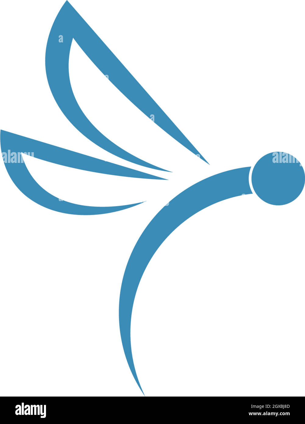 Illustration du modèle de conception d'icône de logo Dragonfly Illustration de Vecteur