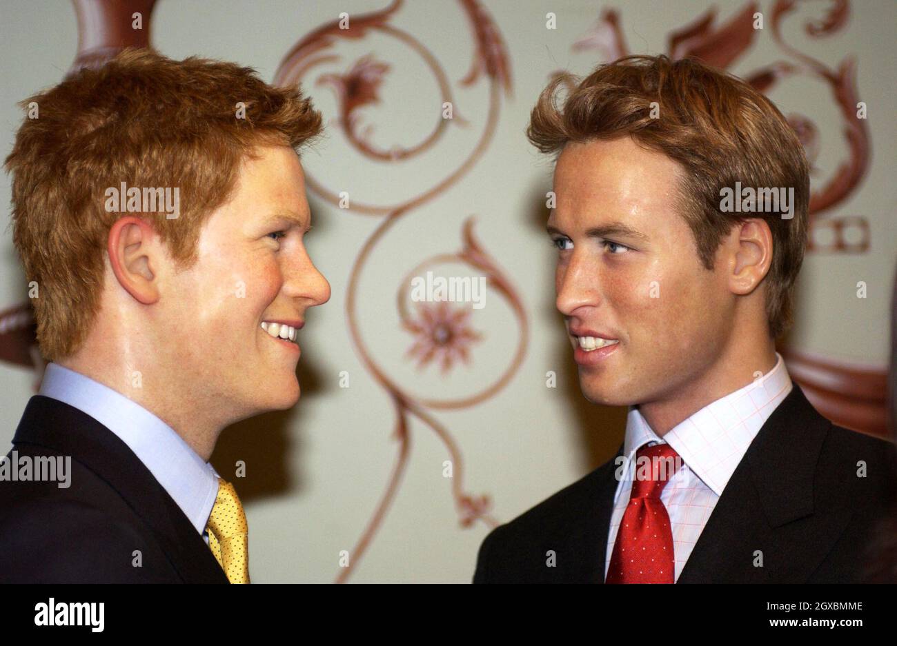 Modèles de cire du Prince Harry et du Prince William. Banque D'Images