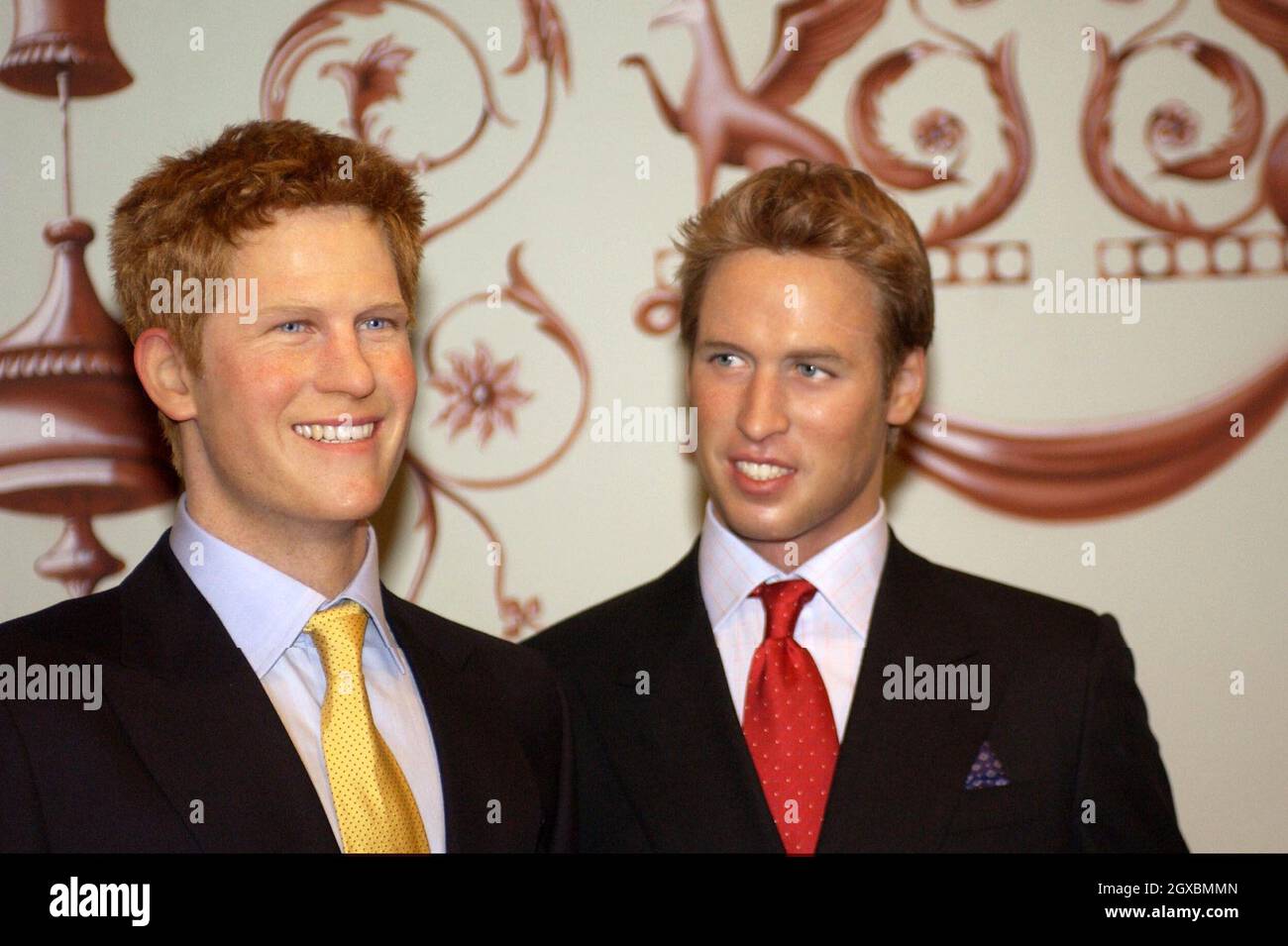 Modèles de cire du Prince Harry et du Prince William. Banque D'Images