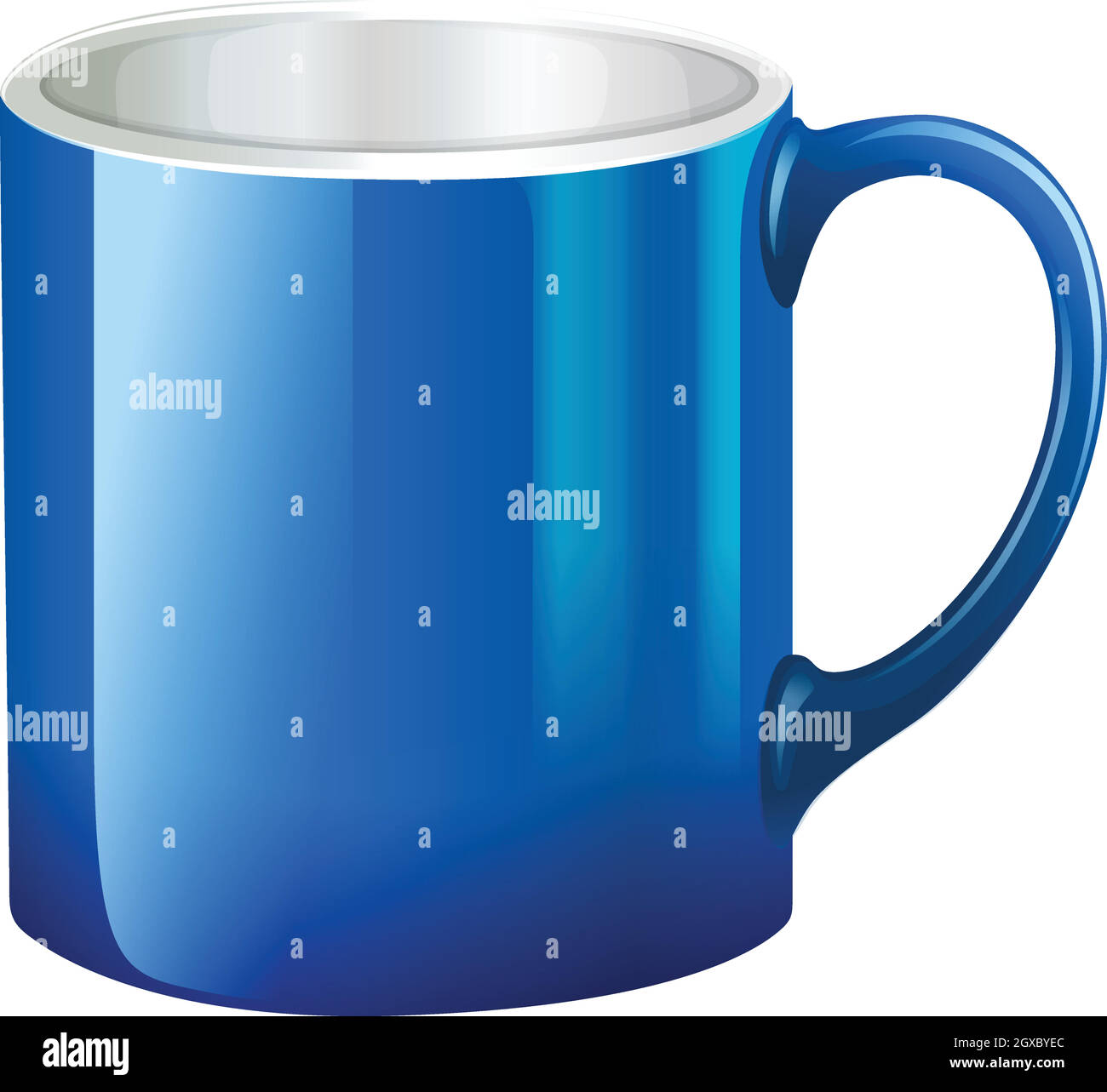 Une grande tasse bleue Illustration de Vecteur