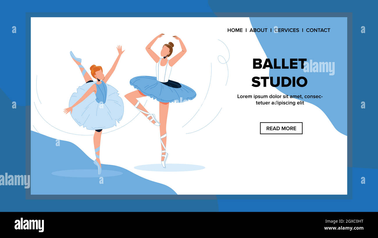 Ballet Studio pour Repetition Dance Motion Vector Illustration de Vecteur
