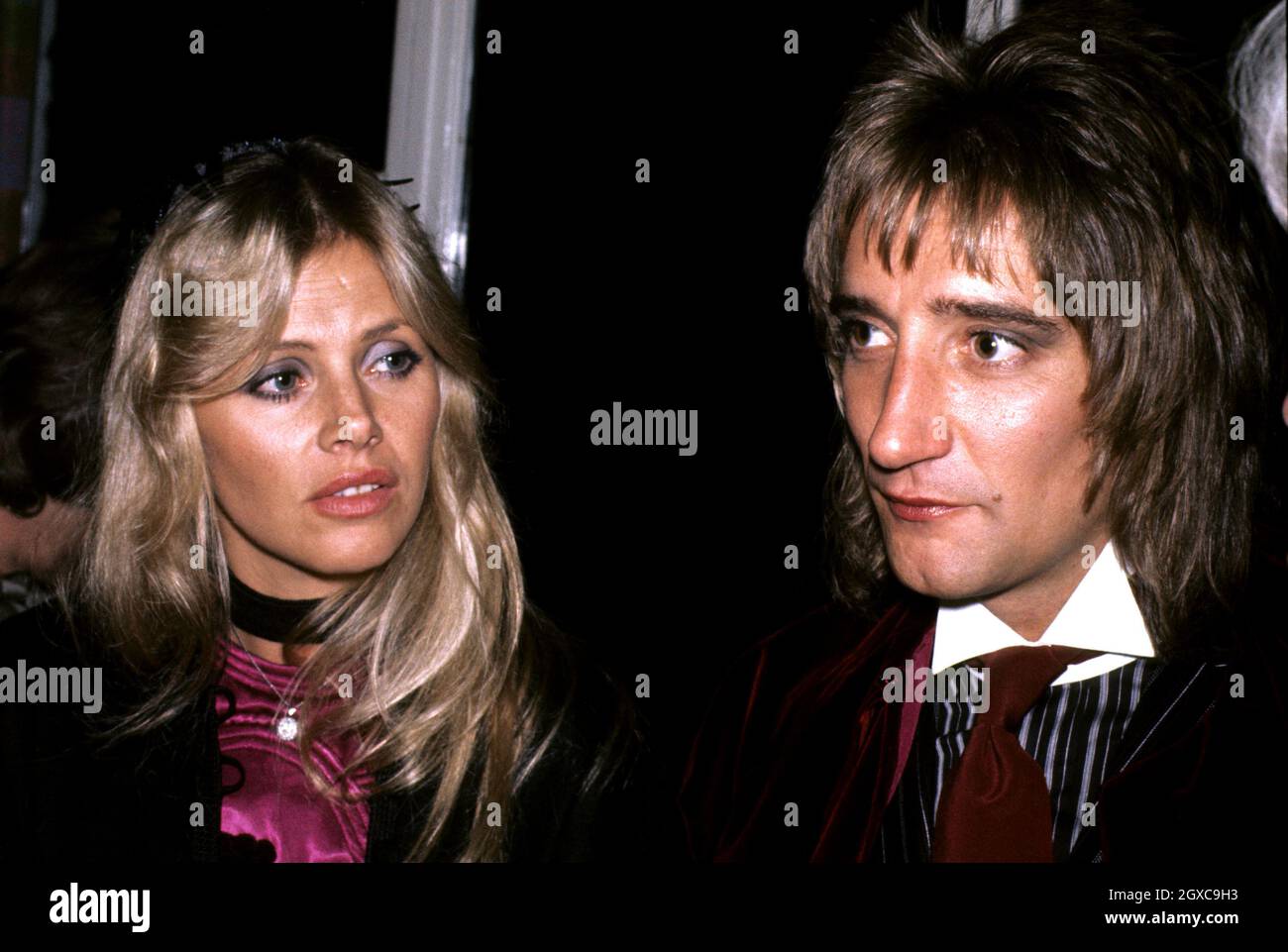 Rod Stweit avec sa petite fille Britt Ekland. Banque D'Images