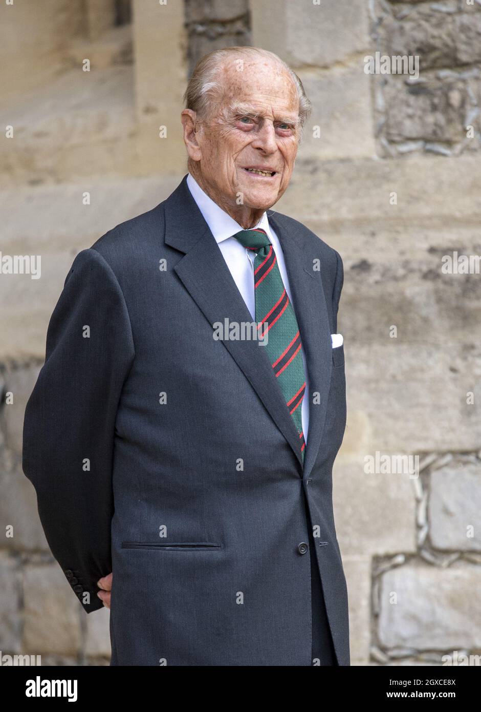 Le prince Philip, duc d'Édimbourg, assiste à une cérémonie marquant le transfert du colonel en chef des fusils au château de Windsor, le 22 juillet 2020.Le duc de 99 ans se démisce de son rôle de colonel en chef après 67 ans de service et le transfère à Camilla, Duchesse de Cornwall. Banque D'Images