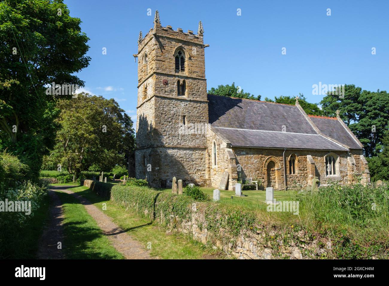 Église Saint-Pierre sur la voie Viking à, Normanby le Wold, Lincolnshire Wolds AONB, Lincolnshire Banque D'Images