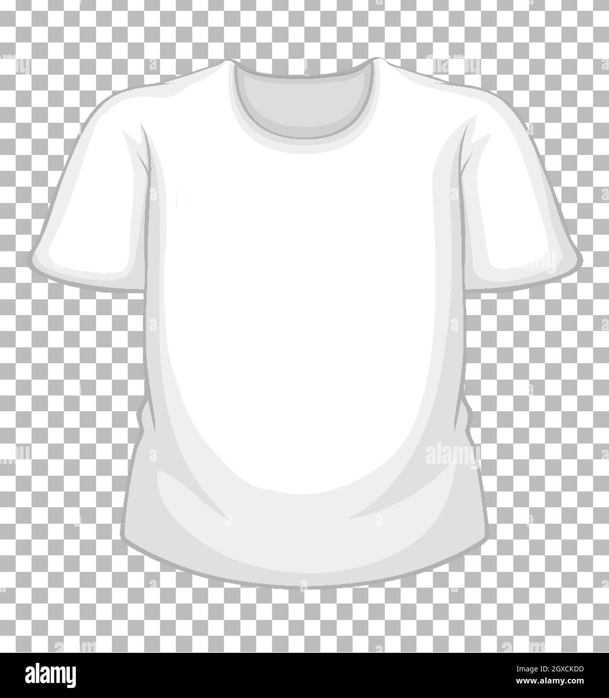 T-shirt blanc vierge isolé sur fond transparent Illustration de Vecteur