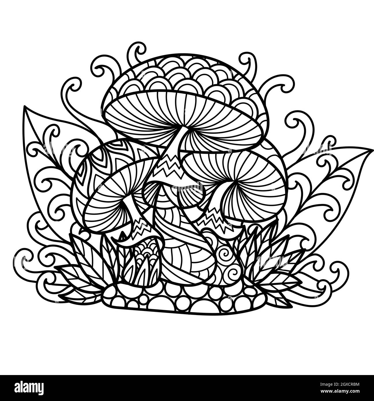 Champignon Mandala pour colorier les pages, imprimer sur le produit, gravure, découpe au laser, découpe au papier, etc. Illustration vectorielle. Illustration de Vecteur Champignon Mandala pour colorier les pages, imprimer sur le produit, gravure, découpe au laser, découpe au papier, etc. Illustration vectorielle. Illustration de Vecteur