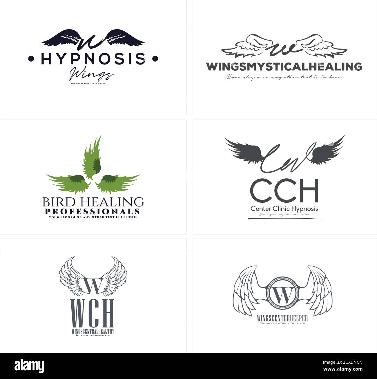 Un modèle de logo Wings Illustration de Vecteur