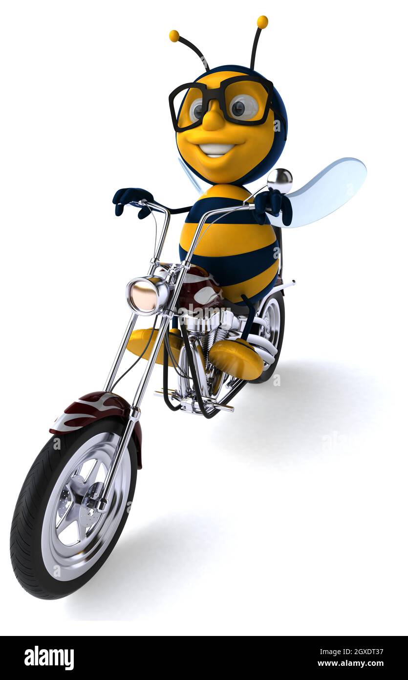 Bee Fun - 3D Illustration Banque D'Images