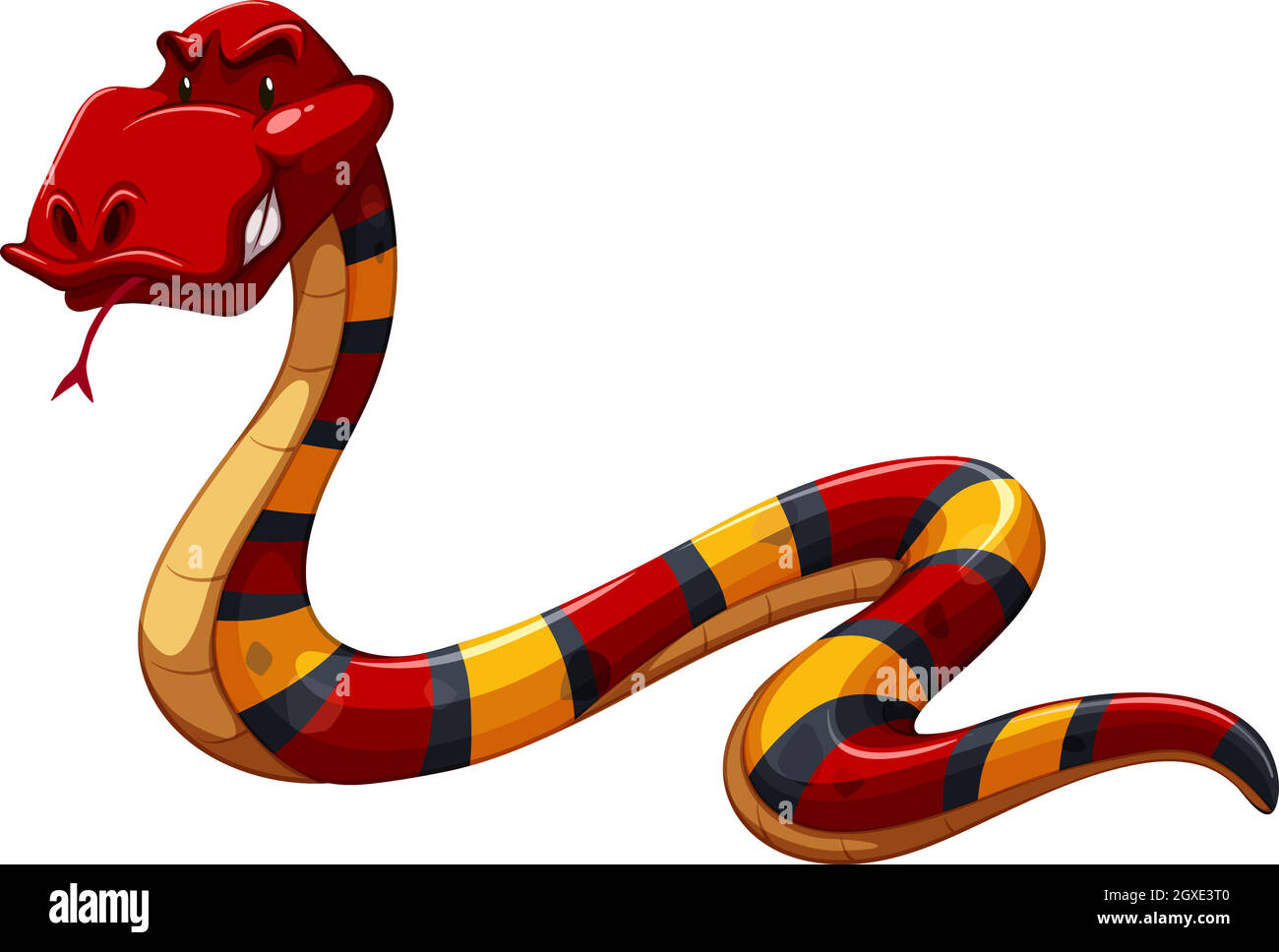 Serpent effrayant coloré Illustration de Vecteur