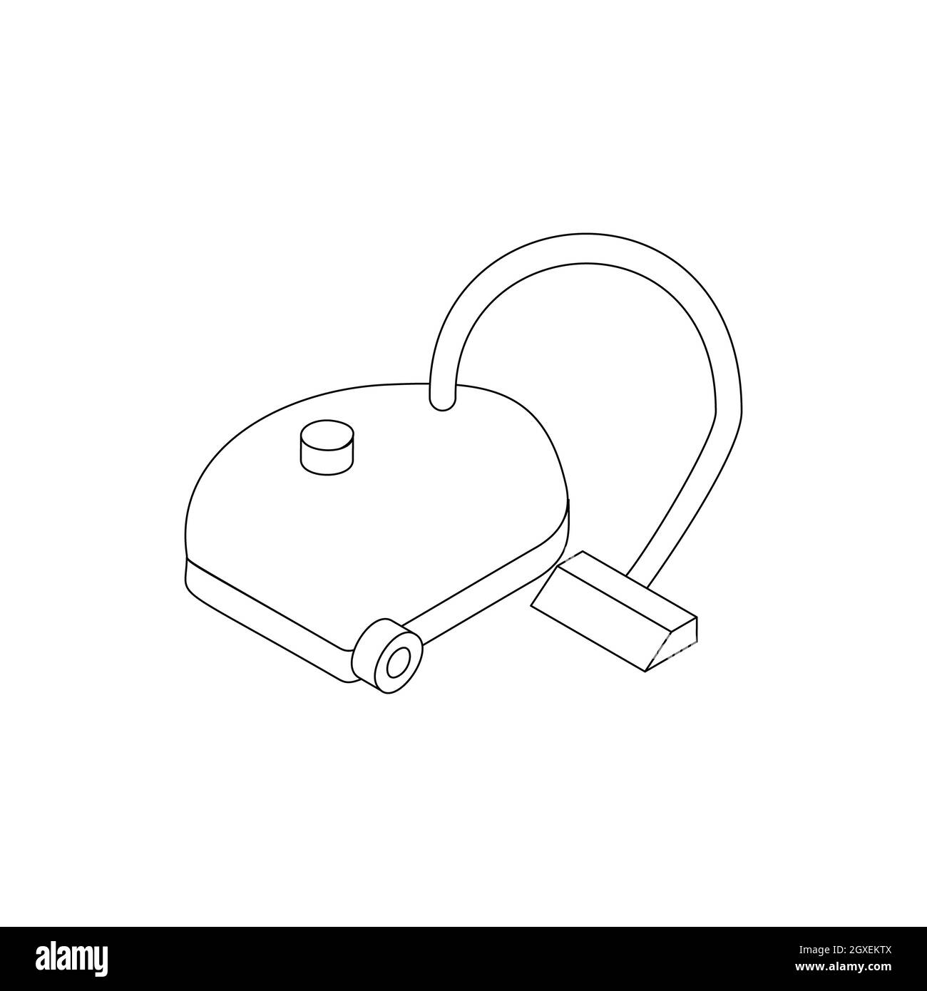 icône d'aspirateur de style 3d isométrique isolée sur fond blanc Banque D'Images