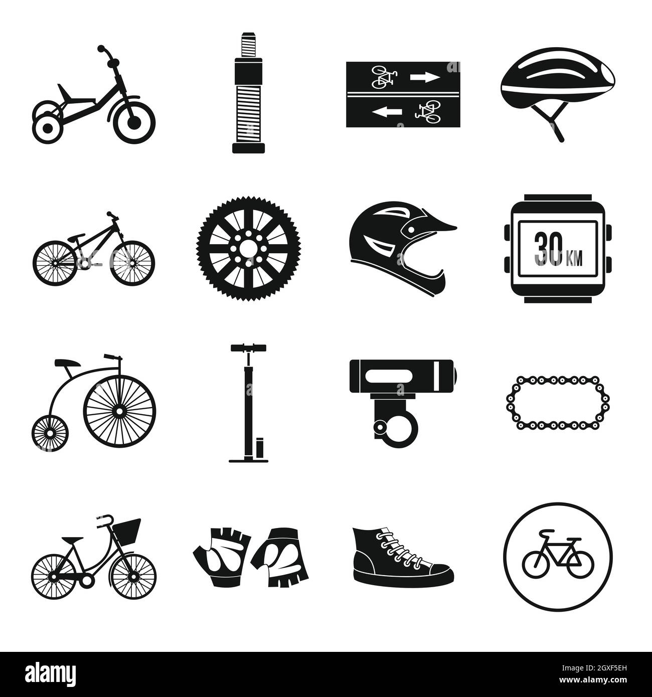 Des icônes de vélo pour tous les styles Banque D'Images