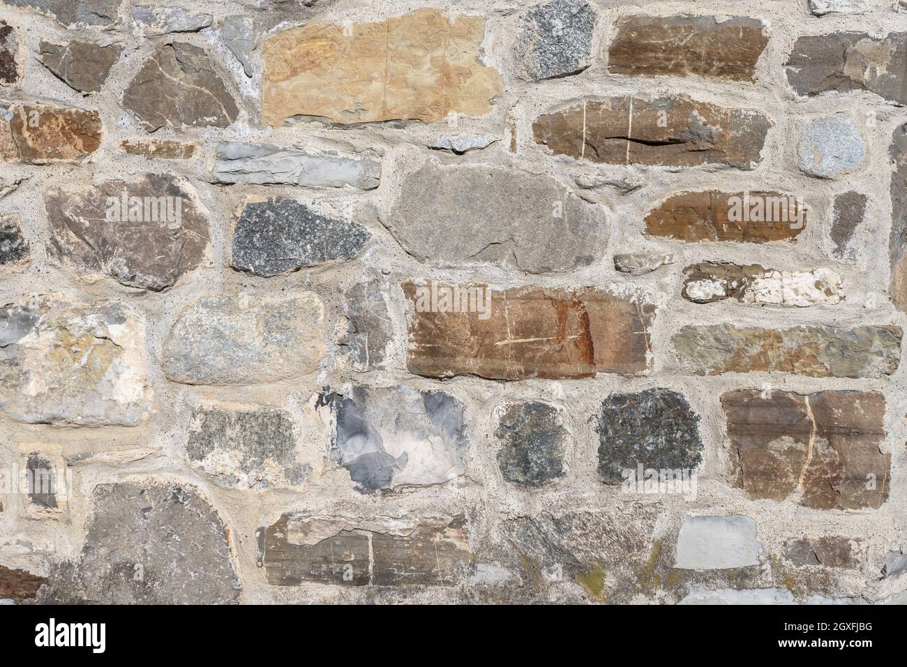 Vieux mur de brique ancienne, vieille texture des blocs de pierre de proximité. Banque D'Images