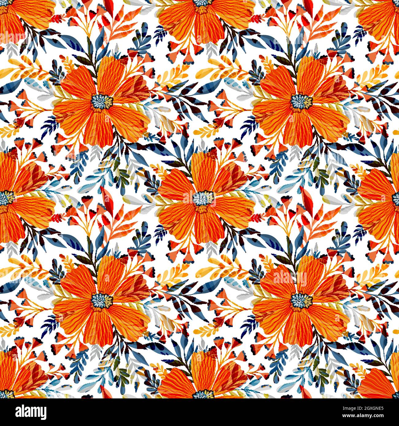 Motif fleuri sans couture.élégant motif floral.imprimé botanique. Imprimé mode. Illustration de Vecteur