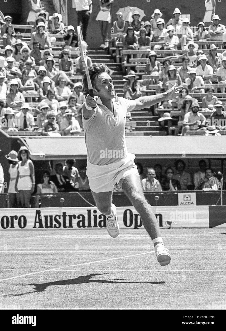 Ross case, Australian Open 1976, Quarter final, Kooyong Lawn tennis Club, 26 Dez.1975 - 4 janv. 1976, Melbourne. Banque D'Images