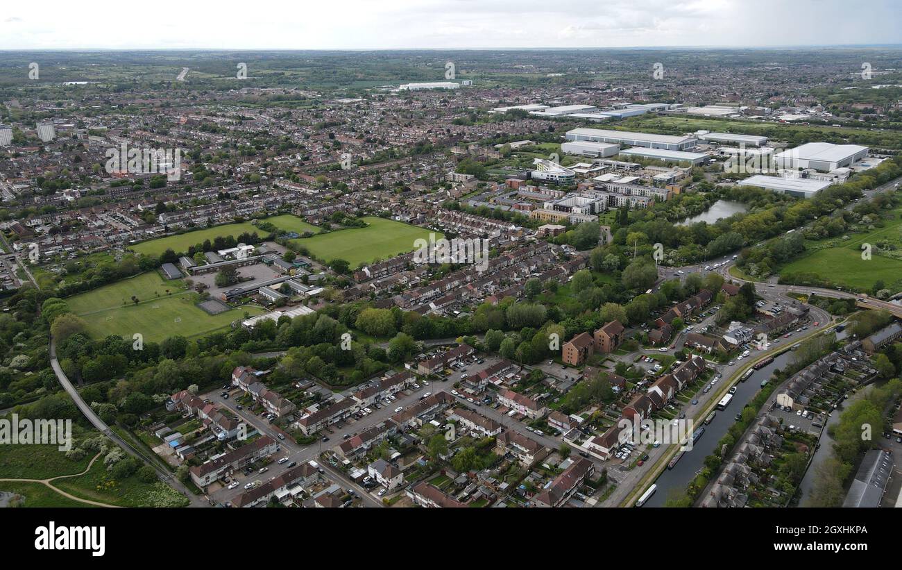 Enfield Lock North London UK Aerial Banque D'Images