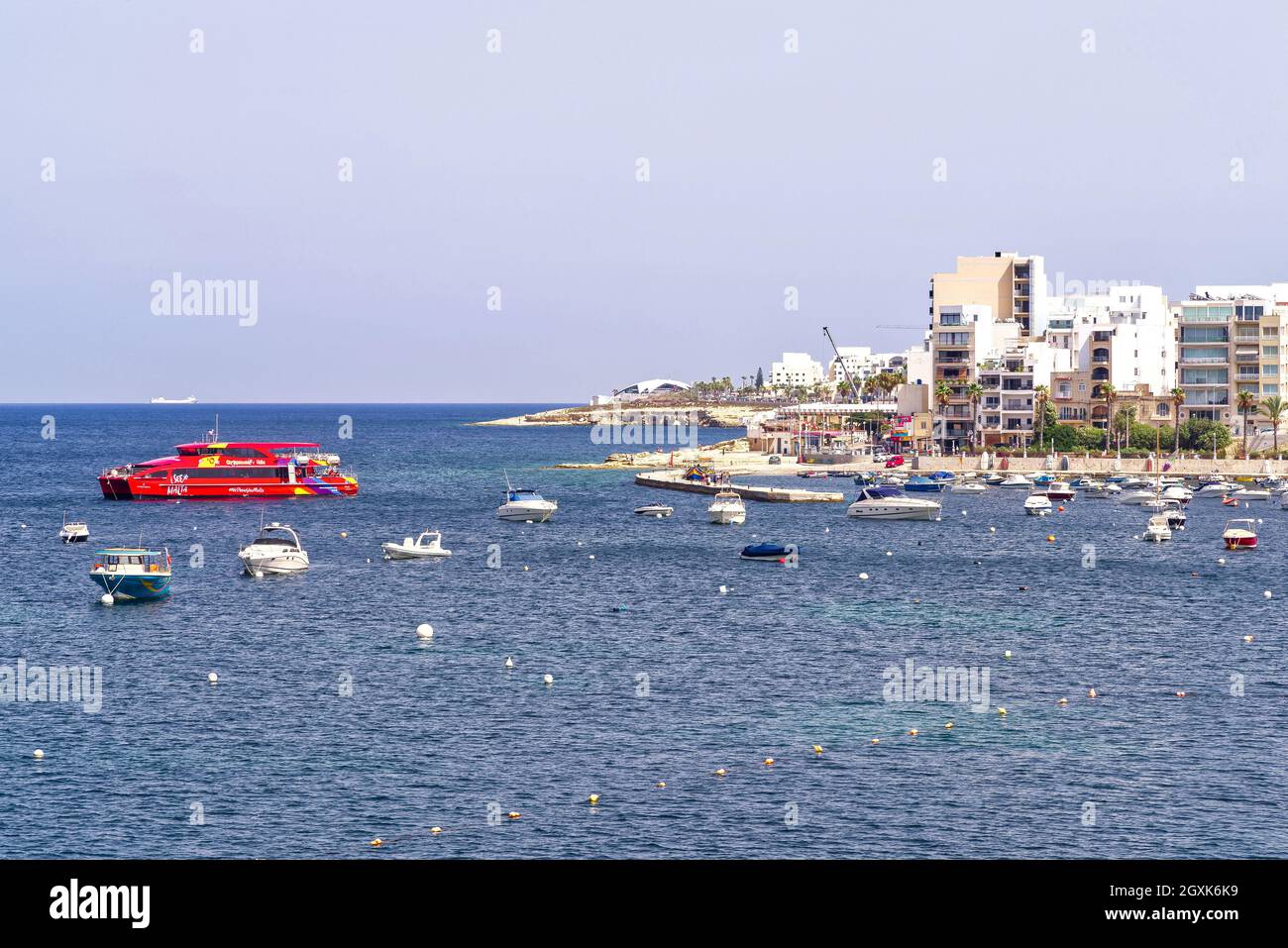 Malte - Baie Saint-Paul dans la partie nord-ouest de l'île. Banque D'Images