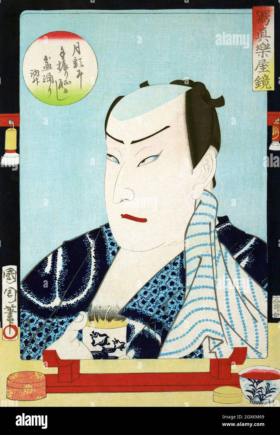 Sawamura Tosshō II (1838–86), de la série miroir de photographies Banque D'Images