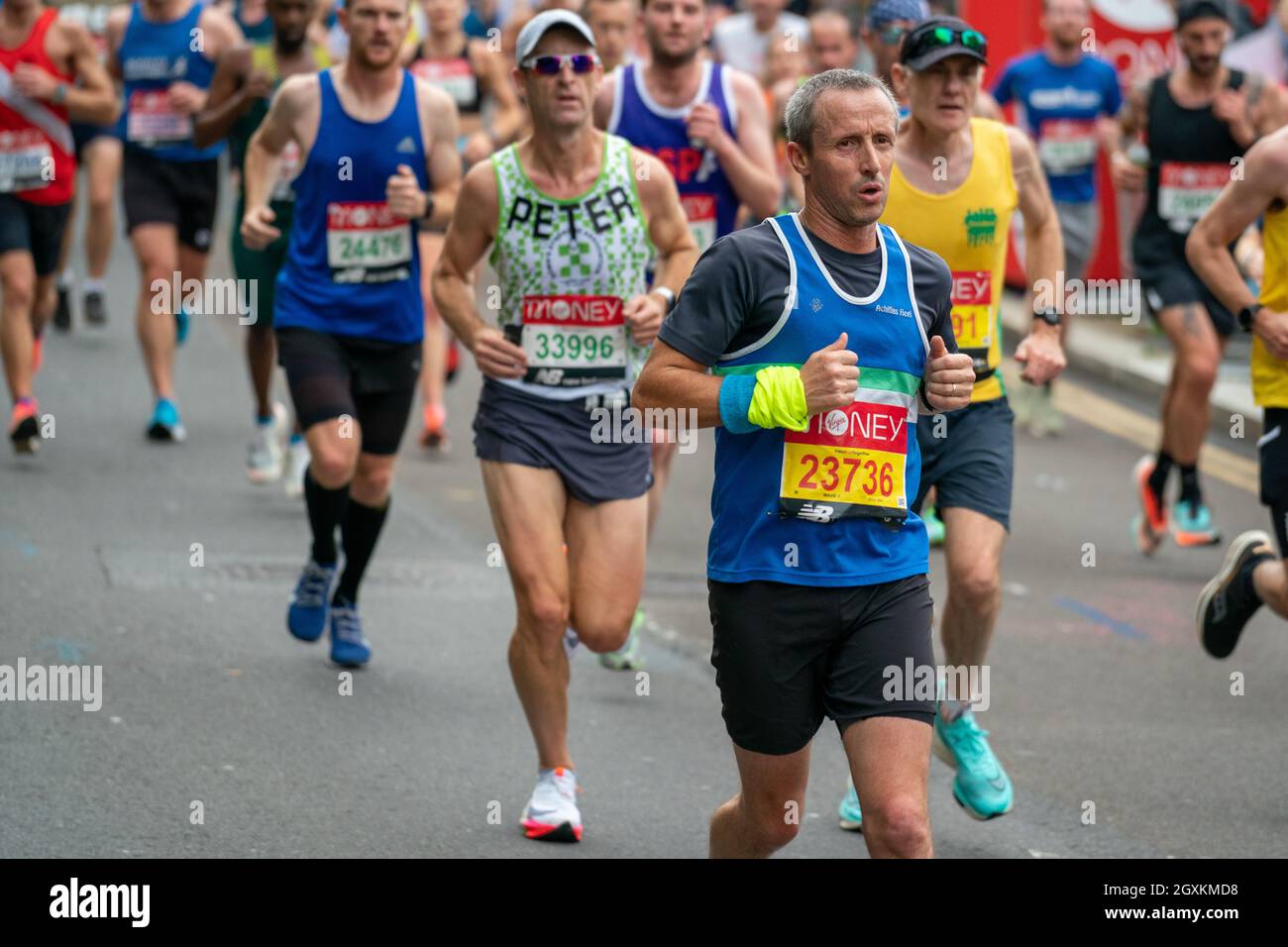 Virgin Money London Marathon 2021 - Mile 9 Canada Water octobre 3 2021 Banque D'Images