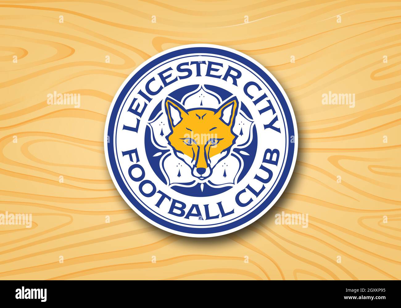 Armoiries Leicester City F.C., Leicester in the East Midlands, un club de football d'Angleterre Banque D'Images