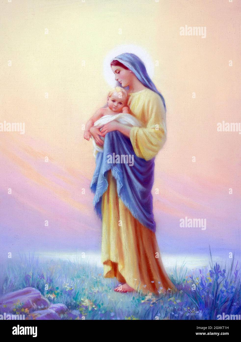 Madonna et enfant I Banque D'Images