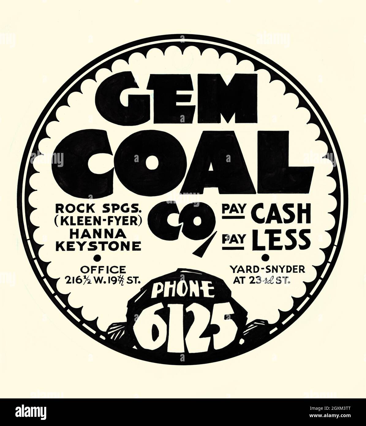 Gem Coal Co Banque D'Images
