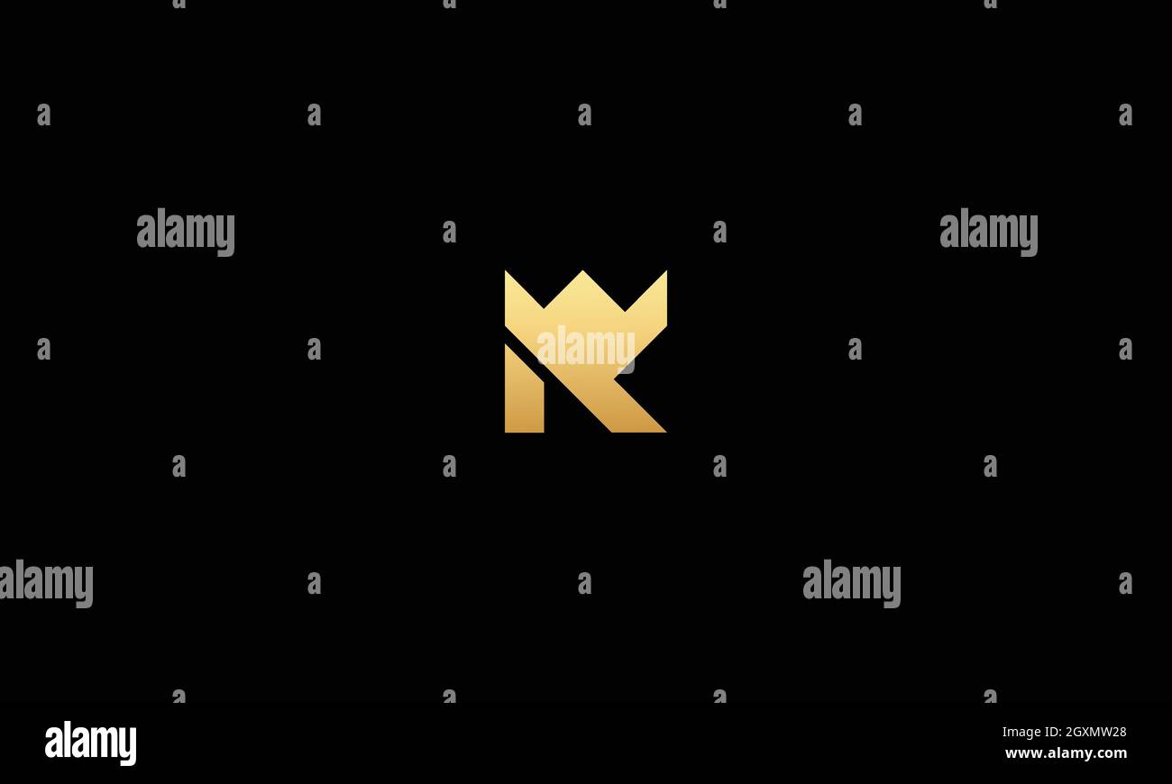 K avec logo couronne or logo de luxe minimal Illustration de Vecteur