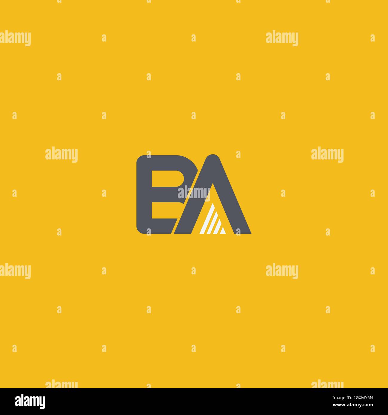 Lettre AB ou BA logo Design avec dessin au trait pour l'utilisation d'illustration Illustration de Vecteur