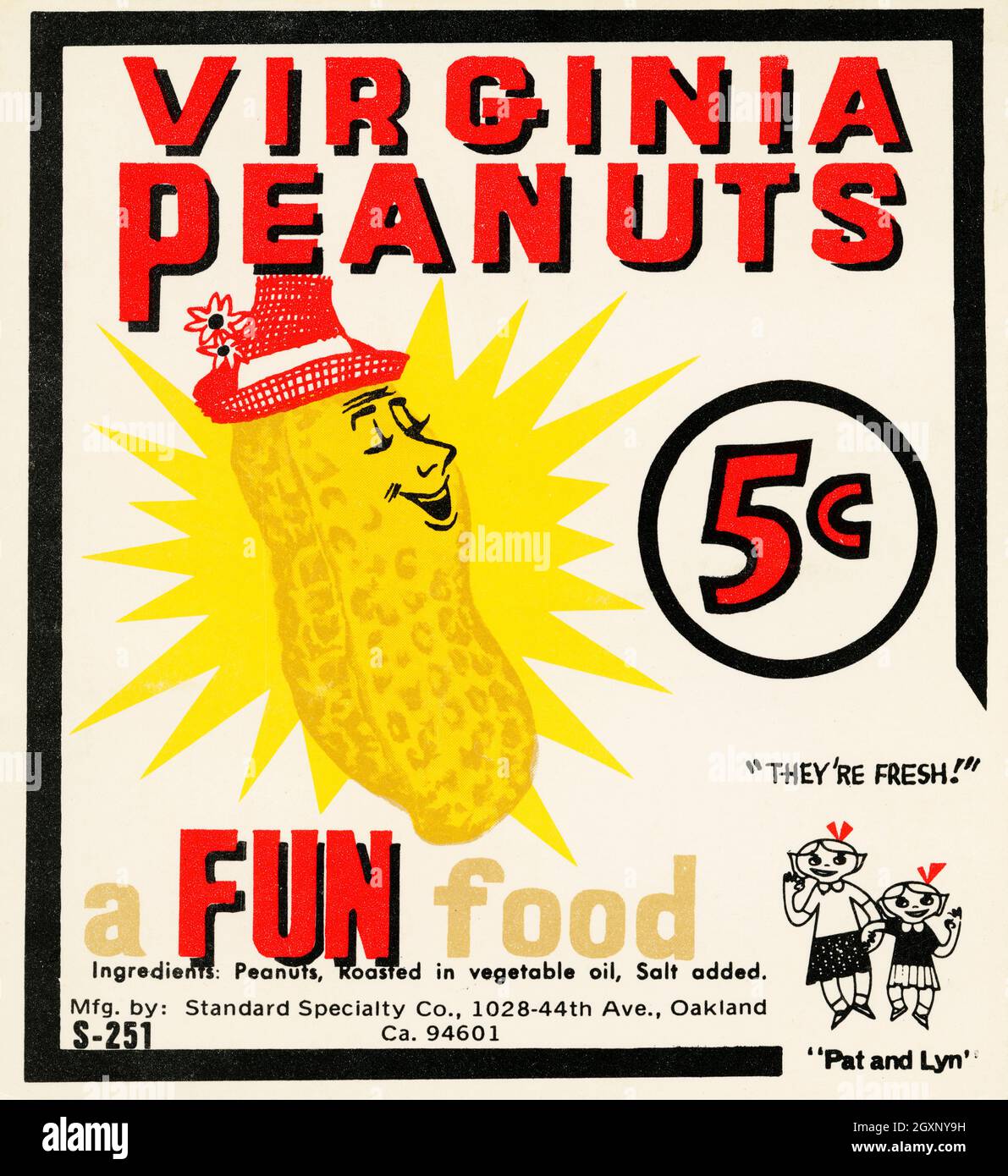 Virginia Peanuts 5 cents Banque D'Images