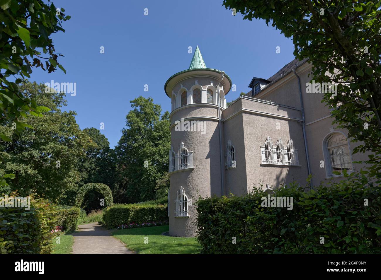 Château de Styrum, manoir historique, Muelheim an der Ruhr, région de la Ruhr, Rhénanie-du-Nord-Westphalie, Allemagne Banque D'Images