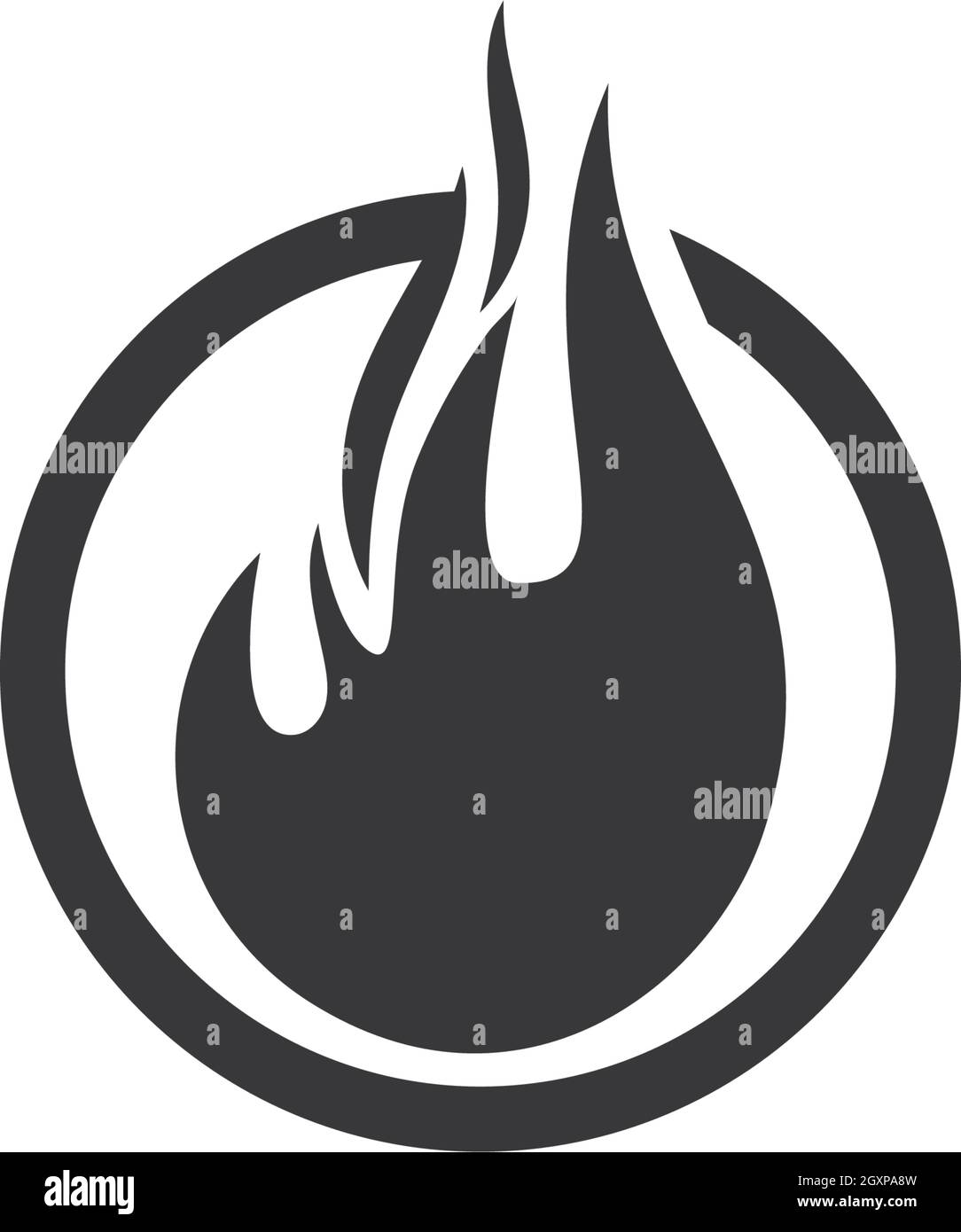 Feu flamme Modèle Logo Illustration de Vecteur