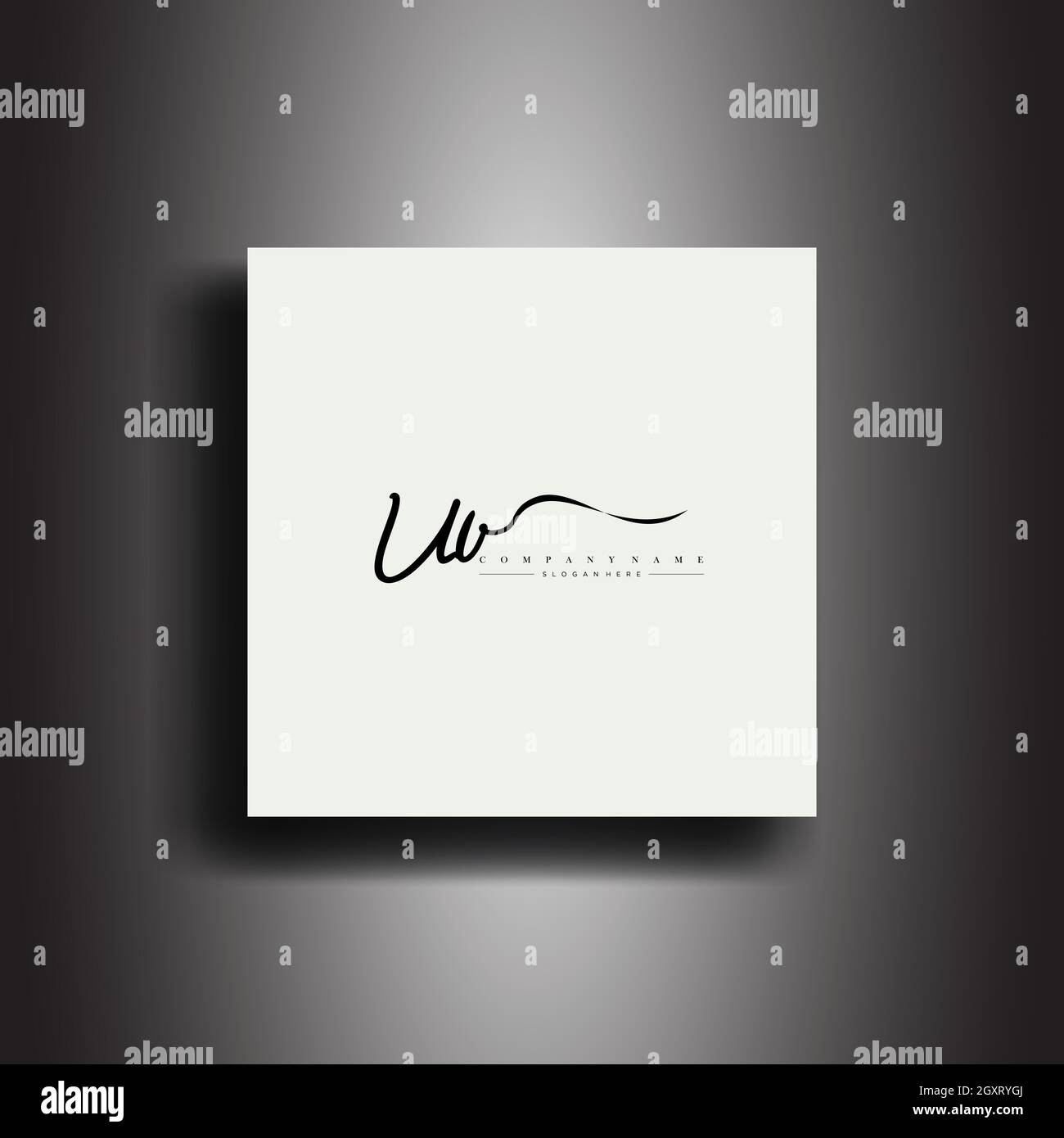 Monogramme de style signature UV.icône de lettrage calligraphique et dessin d'art vectoriel d'écriture manuscrite Illustration de Vecteur