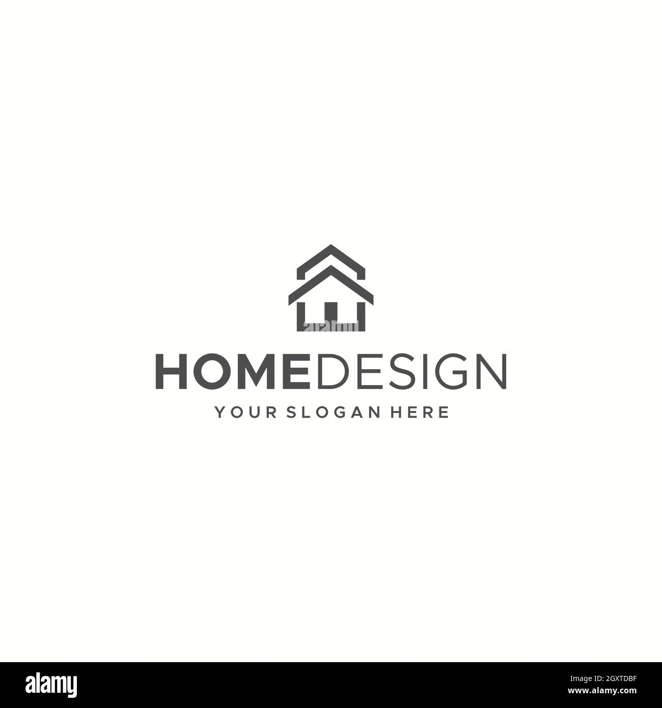 plat HOMEDESIGN immobilier bâtiment logo design Illustration de Vecteur