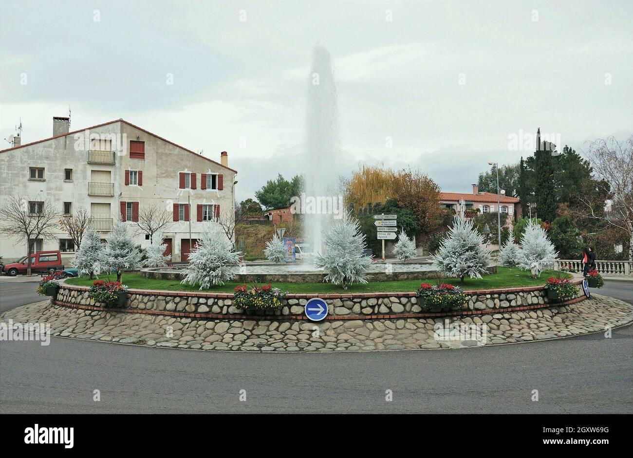 La ville de Céret est située dans l'est des Pyrénées, dans la région de l'Occitania, en France. Banque D'Images