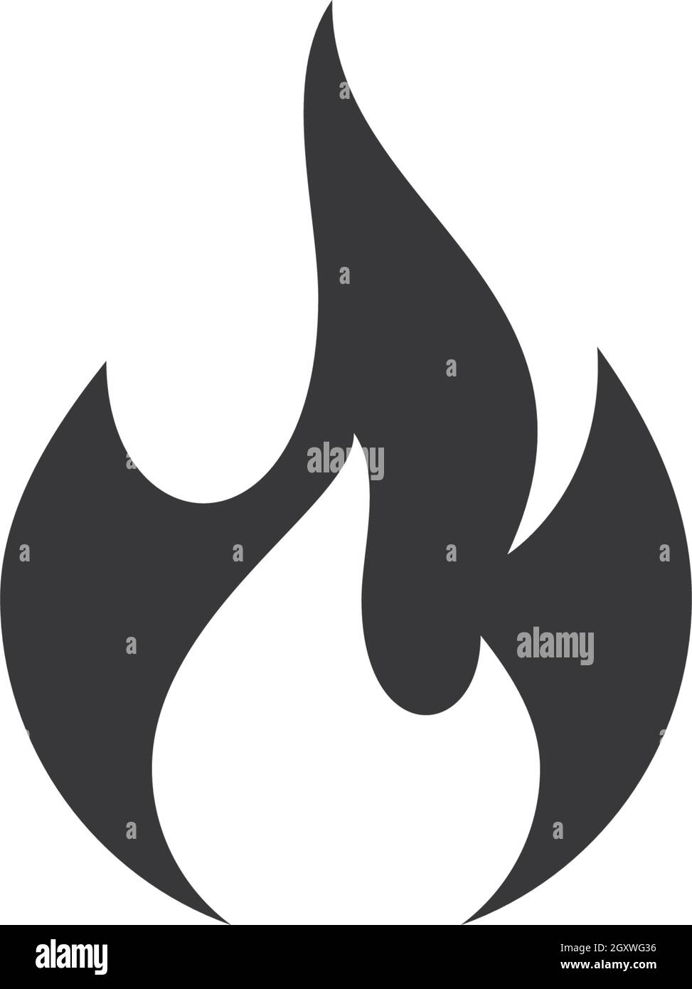 Feu flamme Modèle Logo Icône vecteur Pétrole, gaz et énergie concept logo Illustration de Vecteur