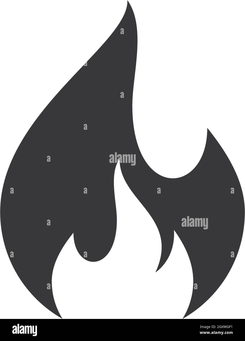 Feu flamme Modèle Logo Icône vecteur Pétrole, gaz et énergie concept logo Illustration de Vecteur