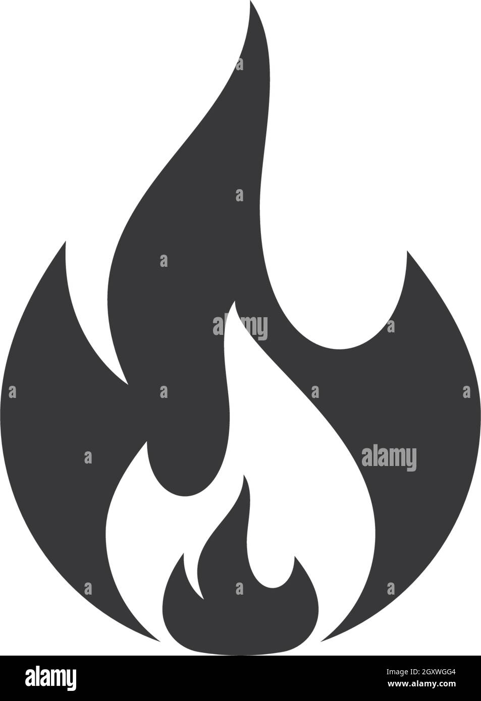 Feu flamme Modèle Logo Icône vecteur Pétrole, gaz et énergie concept logo Illustration de Vecteur