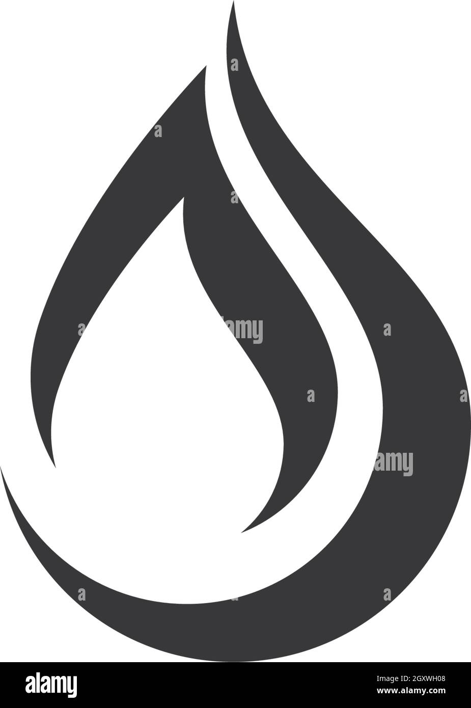 Feu flamme Modèle Logo Icône vecteur Pétrole, gaz et énergie concept logo Illustration de Vecteur