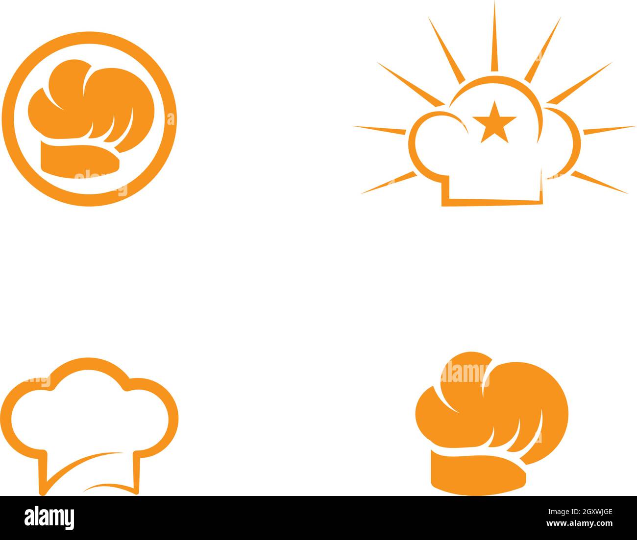 Chef hat modèle logo vector illustration Illustration de Vecteur