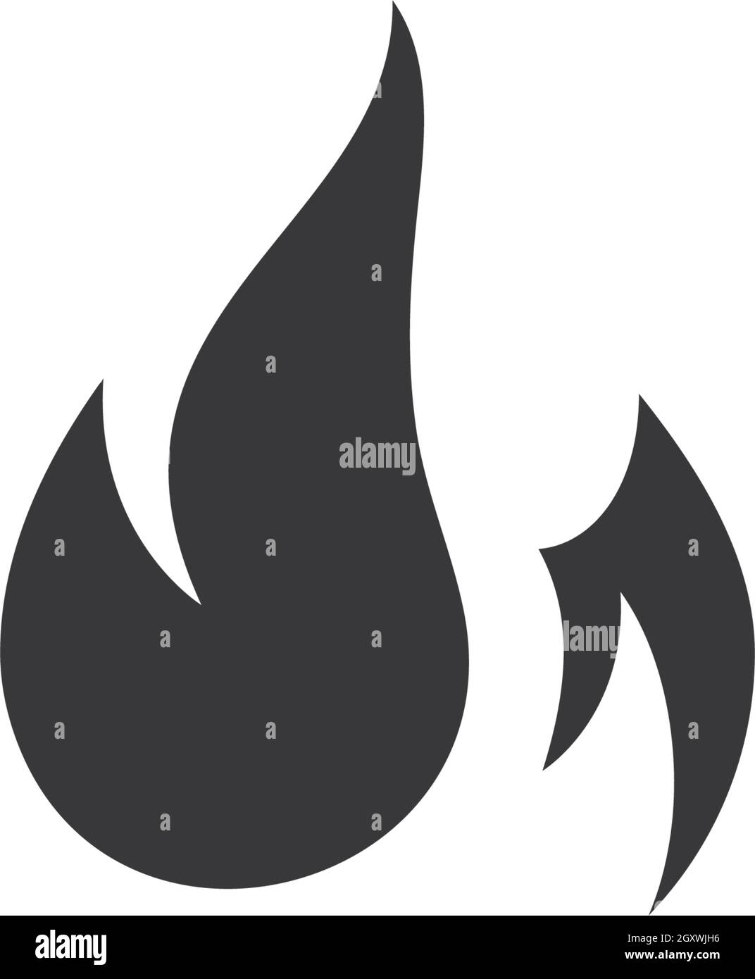 Feu flamme Modèle Logo Icône vecteur Pétrole, gaz et énergie concept logo Illustration de Vecteur